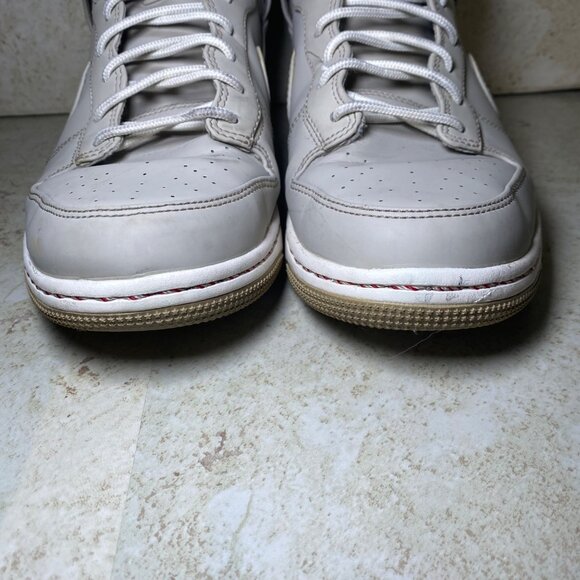 Nike Dunk High Premium Sneakers Size 9.5 Beige & Red Plaid Lining 845055-201 - Picture 2 of 9